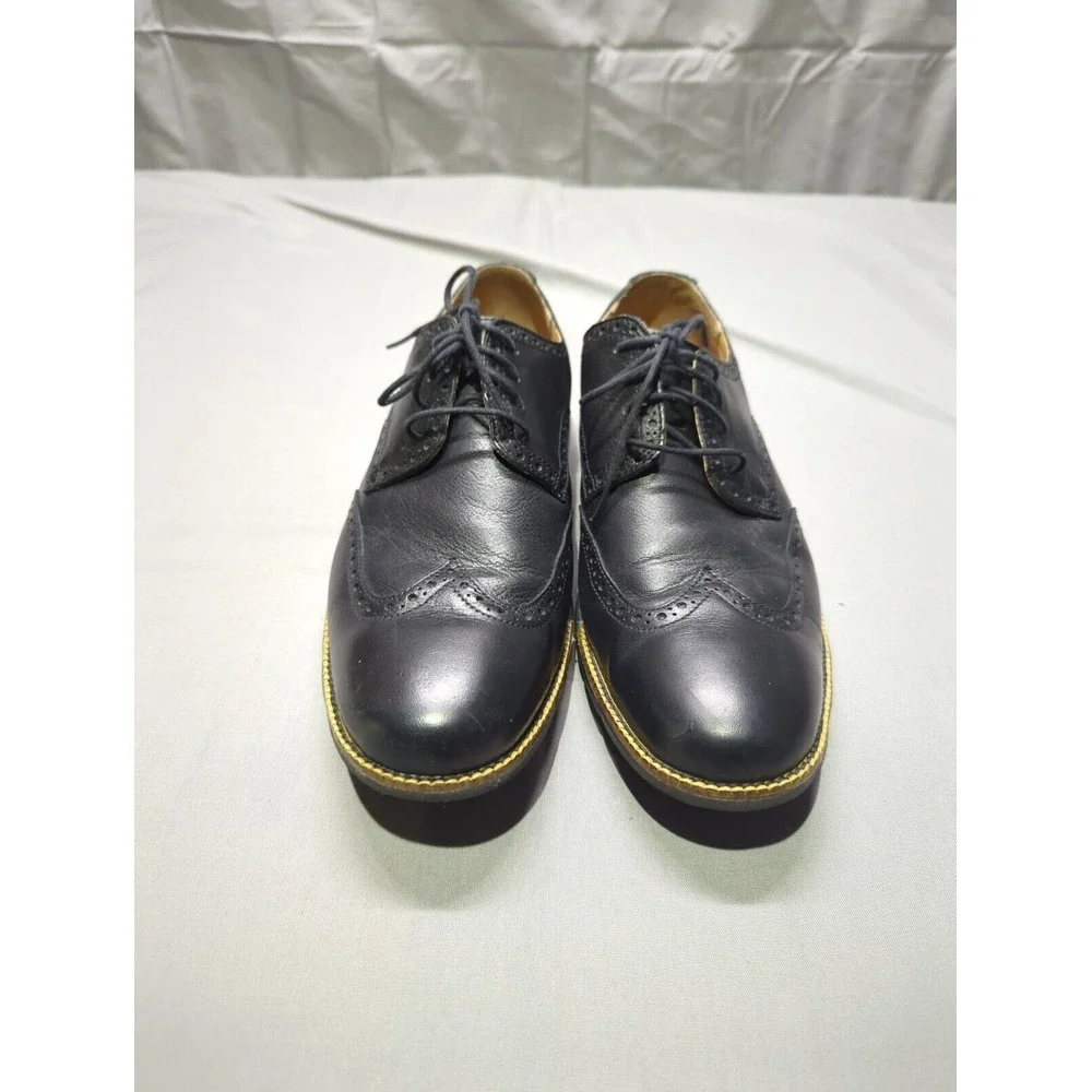 Cole‎ Haan Grand.OS Mens 12 Black Leather Wingtip Oxford Dress Shoes C13412